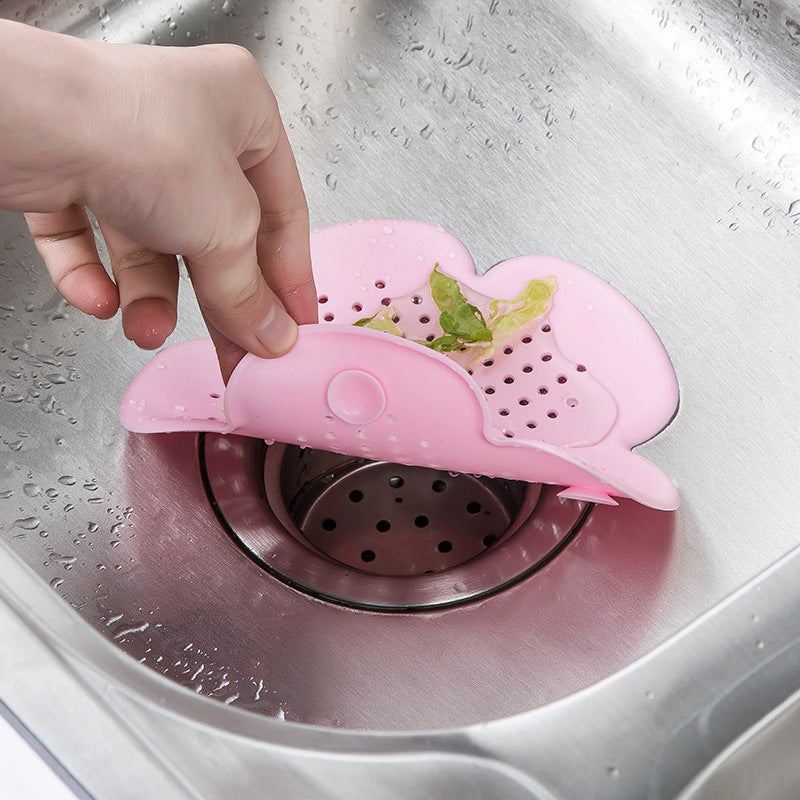 Creative kitchen sink anti-clogging floor drain