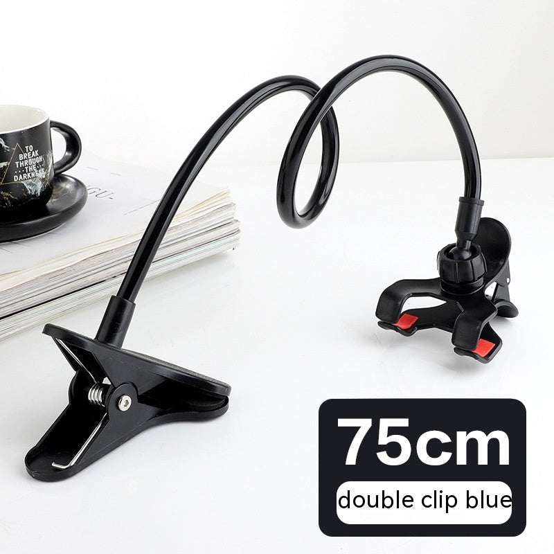 Artifact For A Lazy Bedside Double Clip Mobile Phone Bracket