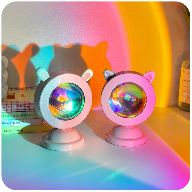 Sunset Projection Lamp Rainbow Colorful RGB Sunset Atmosphere Mini