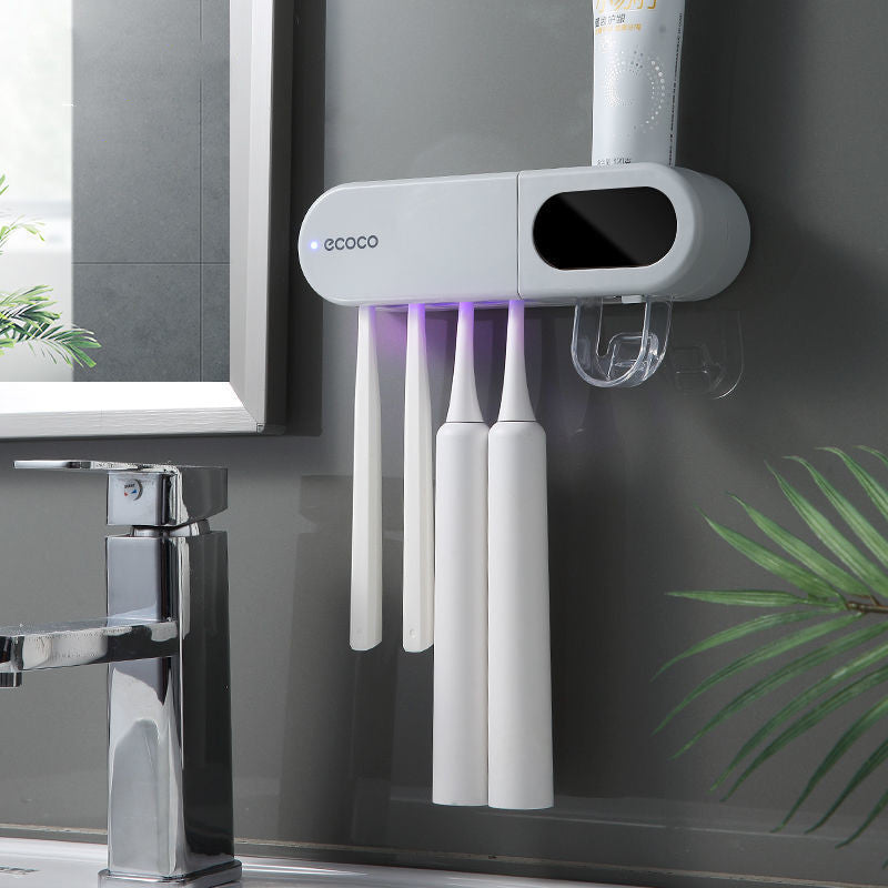 Electric Toothbrush Sterilizer Ultraviolet Sterilization Free Perforation Wall Mount