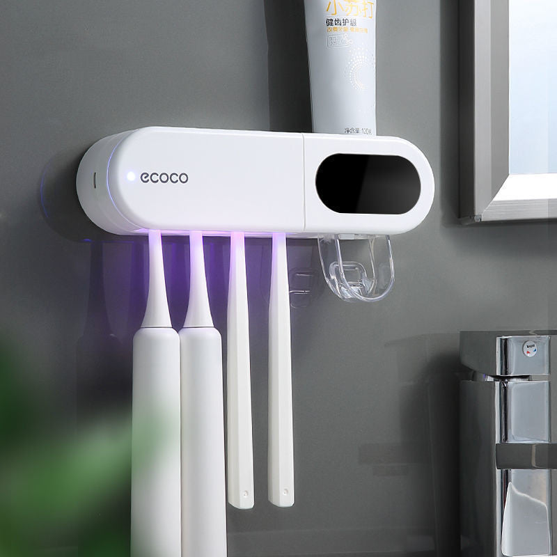 Electric Toothbrush Sterilizer Ultraviolet Sterilization Free Perforation Wall Mount