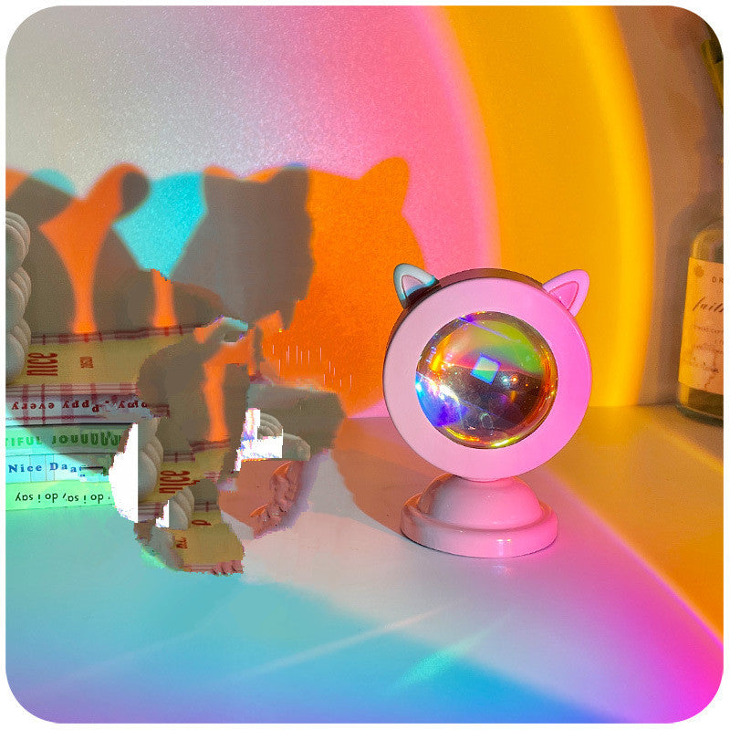 Sunset Projection Lamp Rainbow Colorful RGB Sunset Atmosphere Mini