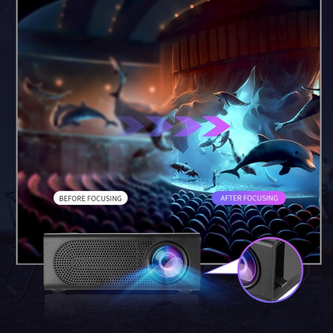 Portable Mini Projector Wired Same Screen With Mobile Phone Support