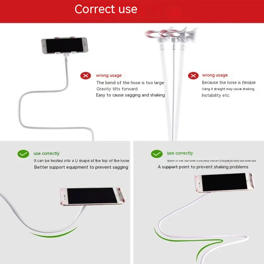 Artifact For A Lazy Bedside Double Clip Mobile Phone Bracket